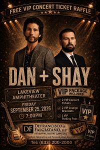 Defrancisco Falgiatano Personal Injury Lawyers Are Once Again Raffling Off Free Concert Tickets Simply Enter Your Contact Information Below Winners