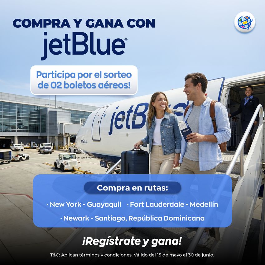 Te Regalamos 2 Boletos Aereos Jetblue