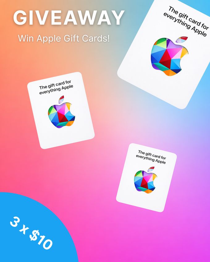 Win 3 X 10 Usd Apple Gift Cards