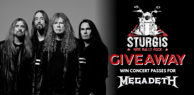 Win Two Megadeth Concert Passes to The Sturgis Buffalo Chip On Saturday, Aug 8