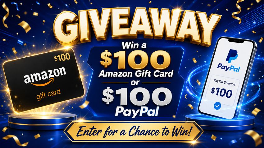 100 Paypal Or Amazon Gift Card Giveaway