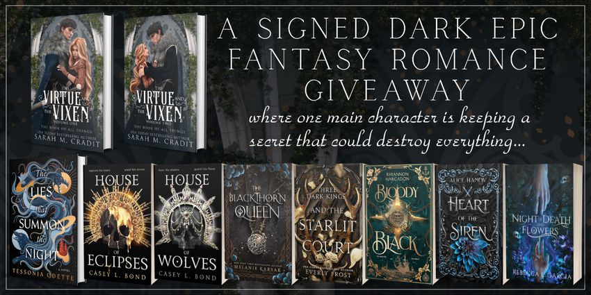 A Signed Dark Epic Fantasy Giveaway Where One Main Character Is Keeping A Secret That Could Change Everything