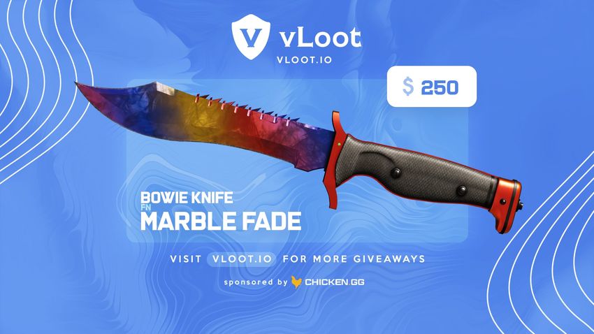 Bowie Knife Marble Fade Giveaway