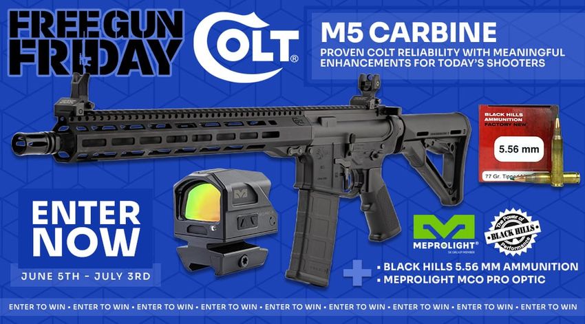 June Free Gun Friday Colt M5 Meprolight Mco Pro Black Hills Ammo
