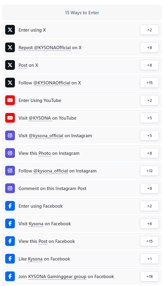 Kysona June Giveaway
