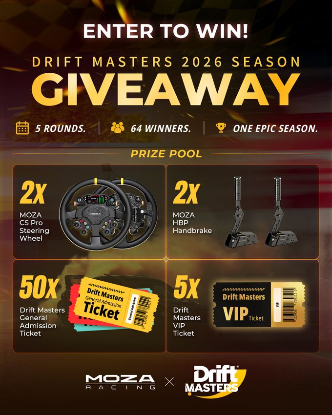 Moza X Drift Masters 2026 Season Giveaway
