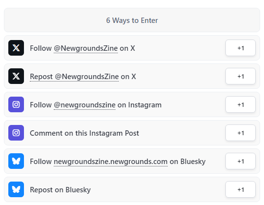Newgrounds Zine Giveaway