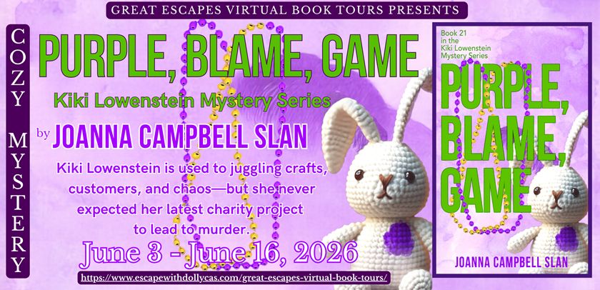 Purple Blame Game Kiki Lowenstein Cozy Mystery By Joanna Campbell Slan