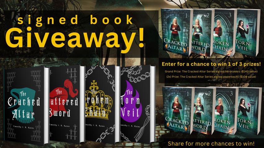 Timothy J R Rains Signed Book Giveaway 2026