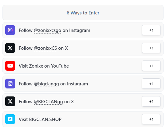 Zonixx Big Major Giveaway