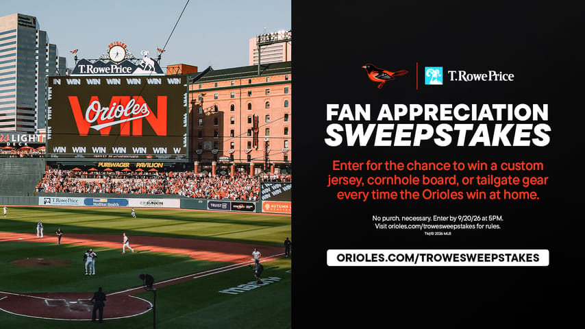 Baltimore Orioles–T. Rowe Price Fan Appreciation Sweepstakes