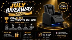 Comfiroom July 2026 Giveaway Win A Black Home Theater Seating Worth 899