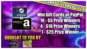 Dragonblogger Monthly Giveaway Amazon Gift Card Or Steam Gift Card Or Paypal Prizes