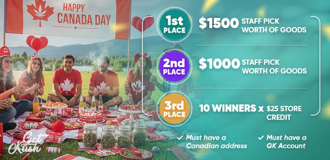 Getkush July Summer Giveaway 5 Lucky Winners