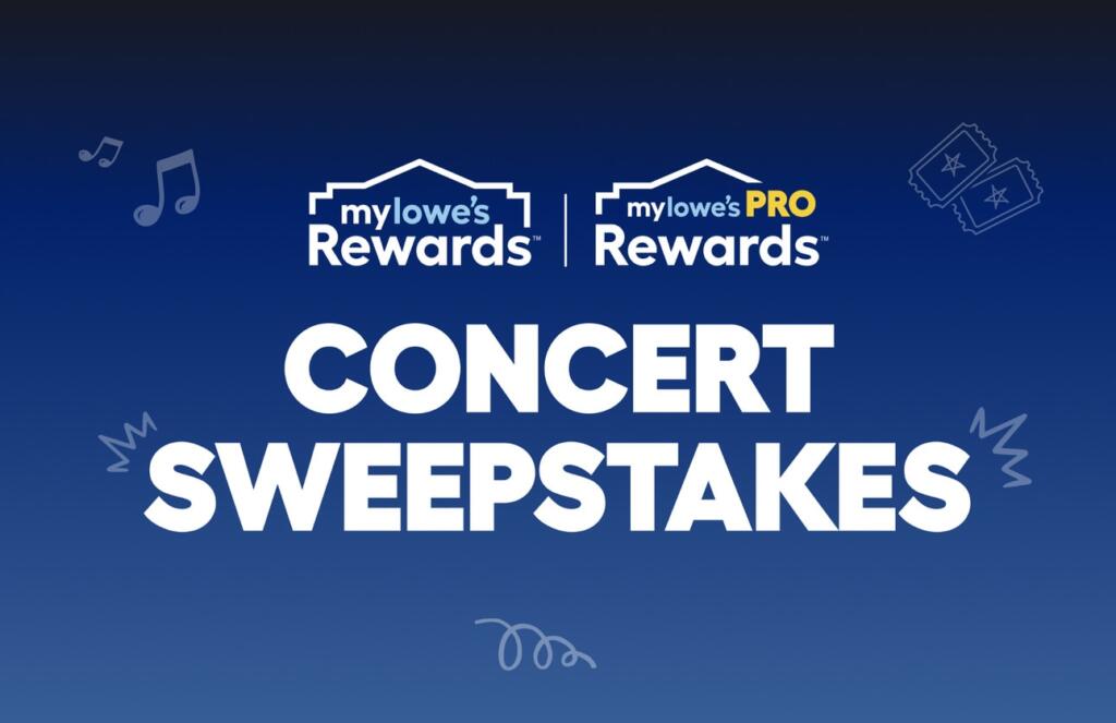Lowe’s Year of Concert Tickets Sweepstakes – 976 Prizes