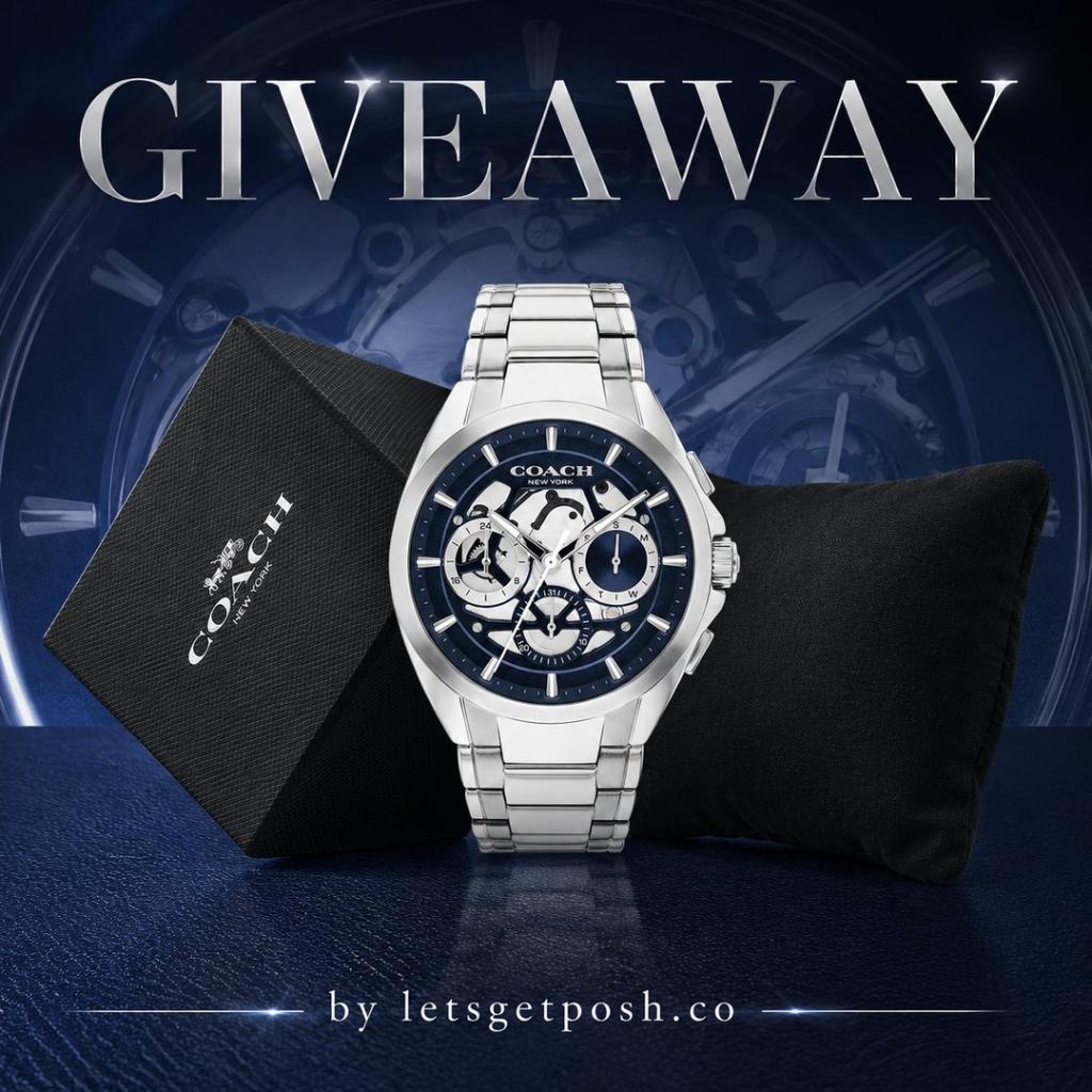 ⌚💙 FATHER’S DAY WEEK GIVEAWAY: COACH Jackson Chronograph Watch 💙⌚