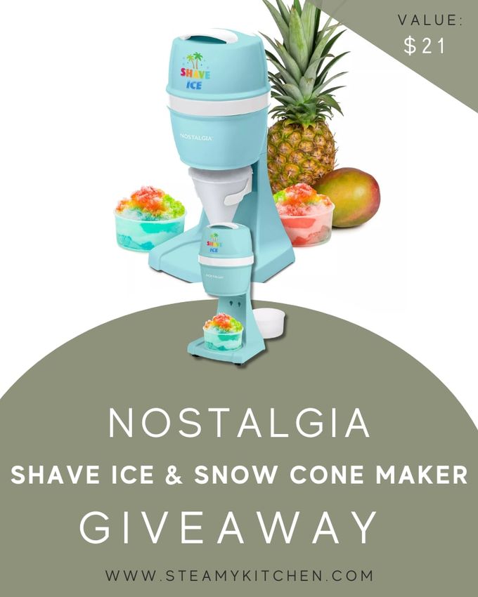 Nostalgia Electrics Shave Ice Snow Cone Maker Giveaway