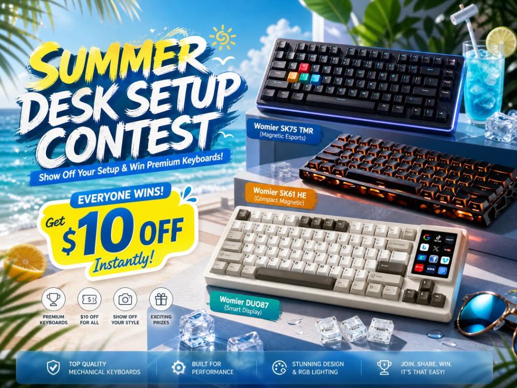 Womier Summer Desk Setup Contest 2026 – Win Keyboards & Cash