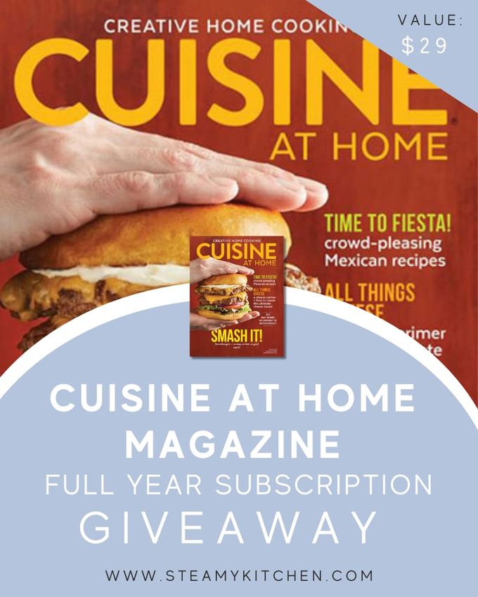 Cuisine At Home Magazine Subscription Giveaway