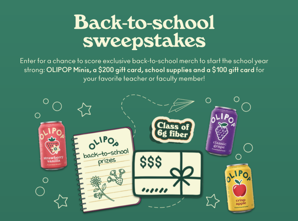 OLIPOP Back to School Giveaway