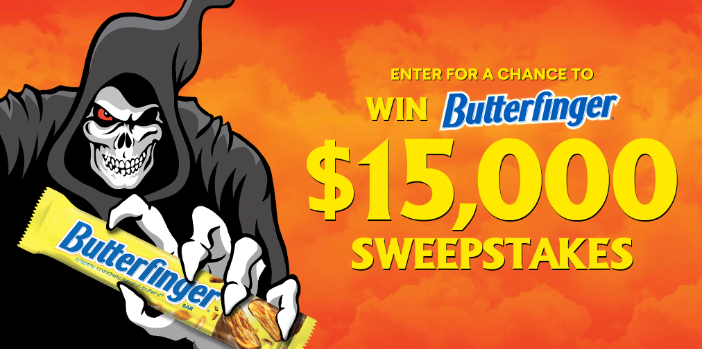 Spirit Halloween & Butterfinger $15,000 Cash Sweepstakes 2026