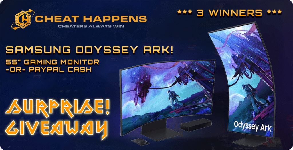 Cheat Happens Presents: Samsung Odyssey ARK 55″ Monitor Giveaway!
