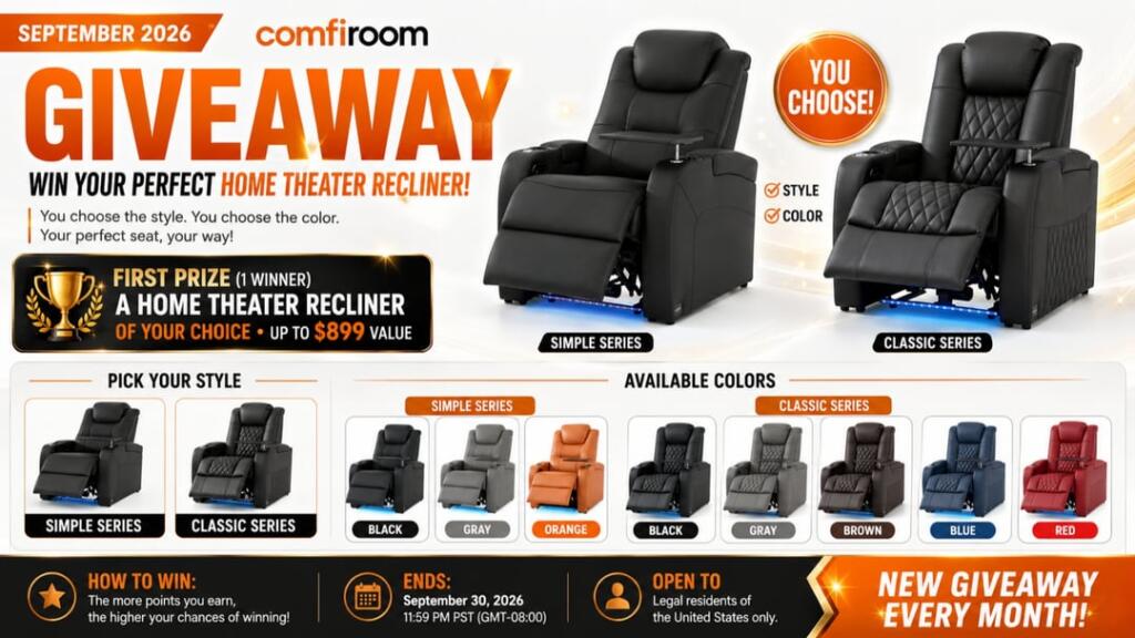 comfiroom September 2026 Giveaway