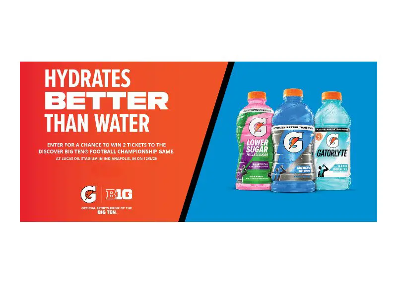 Gatorade 2026 Big Ten Championship Sweepstakes