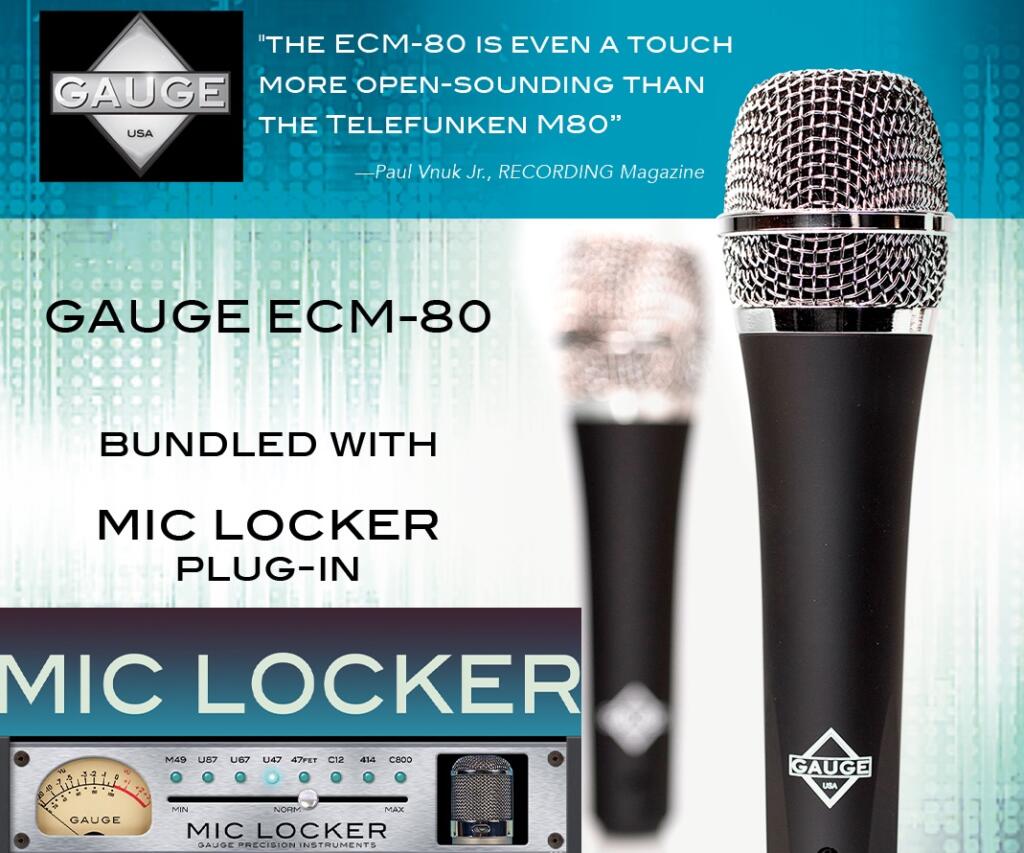 Win A Gauge ECM-80 Microphone and Mic Locker Plug-in Bundle!