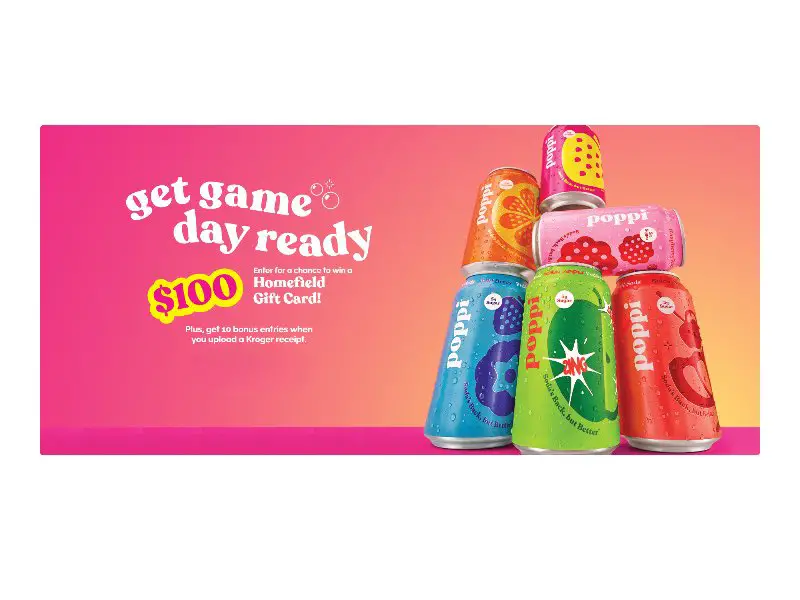 Poppi X Kroger 2026 Back To School Sweepstakes – Win A $100 Home Apparel Gift Card (500 Winners)