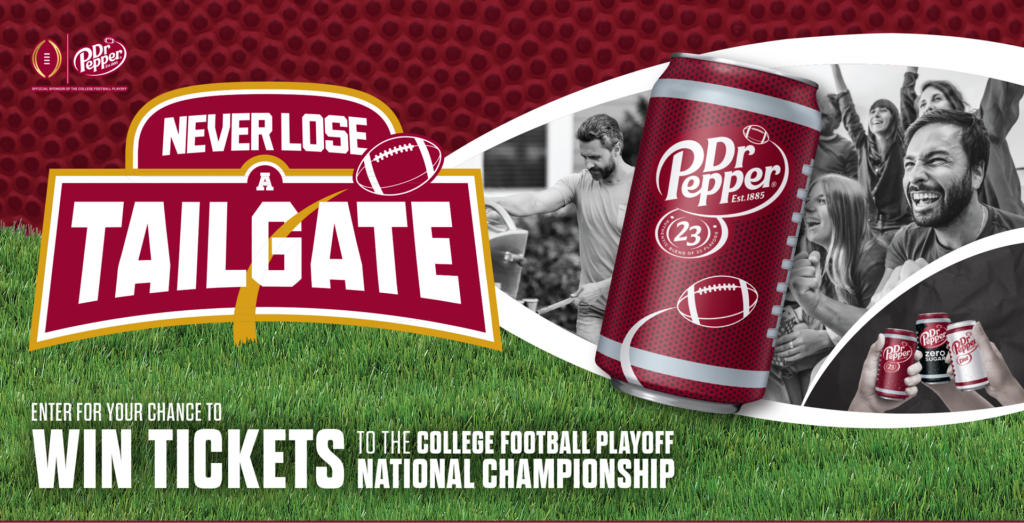 Dr Pepper 2026 Football Kickoff College Playoff Trip Sweepstakes