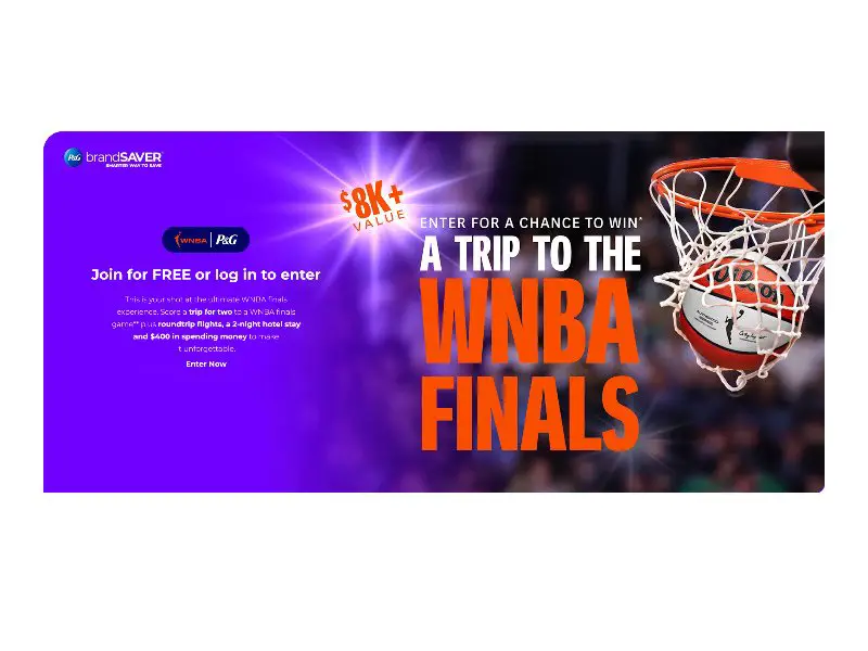 P&G X WNBA Finals Sweepstakes – Win A Trip For Two To A WNBA Finals Game
