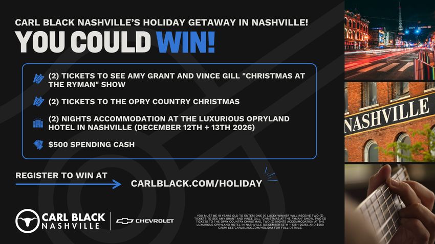 Carl Black Chevrolets Holiday Getaway Giveaway