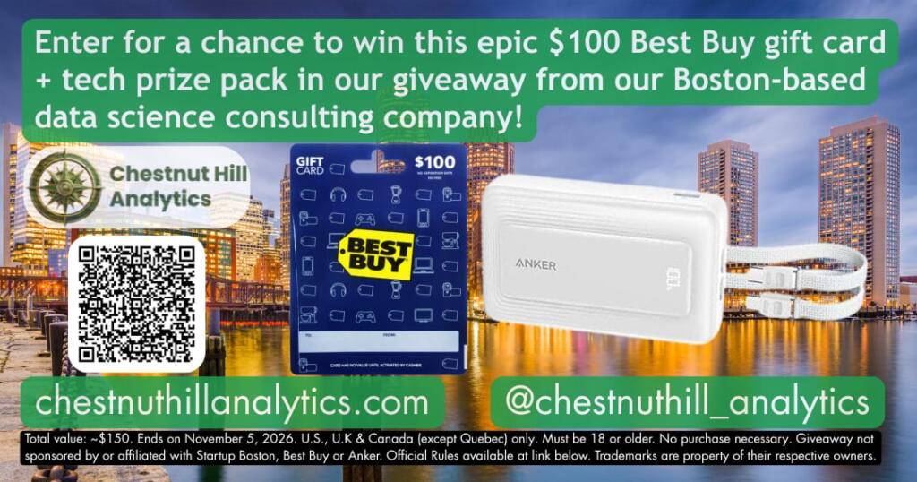 Chestnut Hill Analytics Tech + $100 Best Buy Gift Card Prize Bundle Giveaway