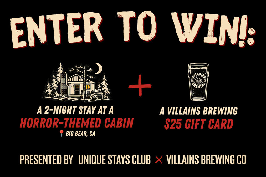 Win a 2-Night Horror Cabin Stay + Villains Brewing Gift Card