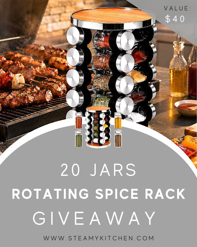 20 Jar Rotating Spice Rack Giveaway!