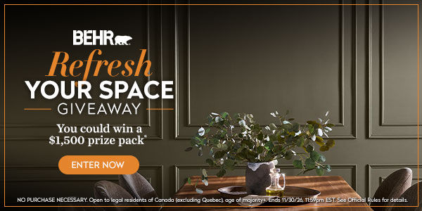 BEHR Refresh Your Space Giveaway