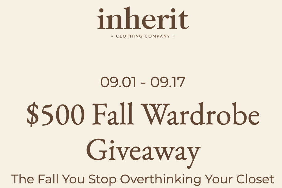 $500 Fall Wardrobe Giveaway