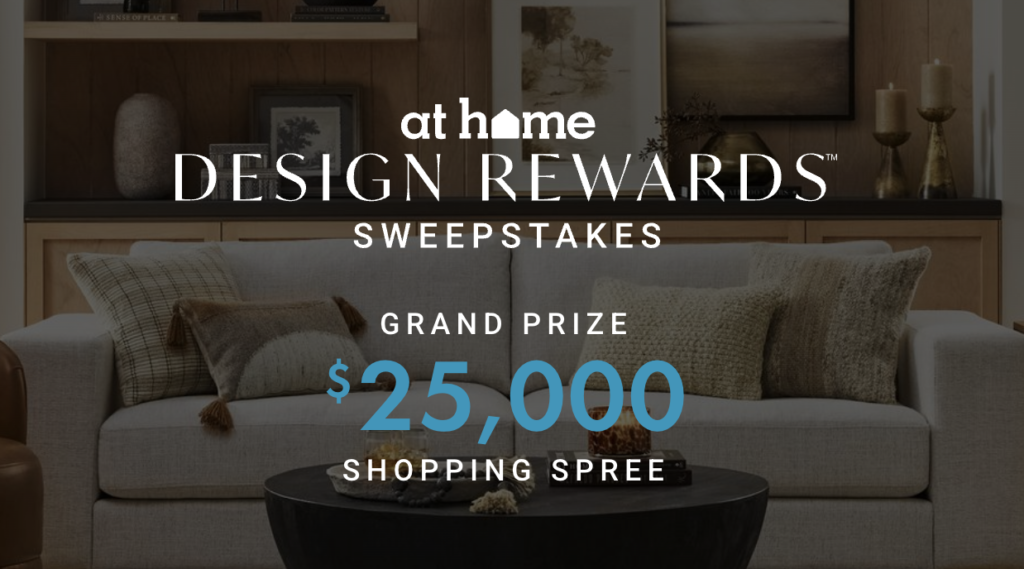 At Home Design Rewards Sweepstakes and Instant Win Game