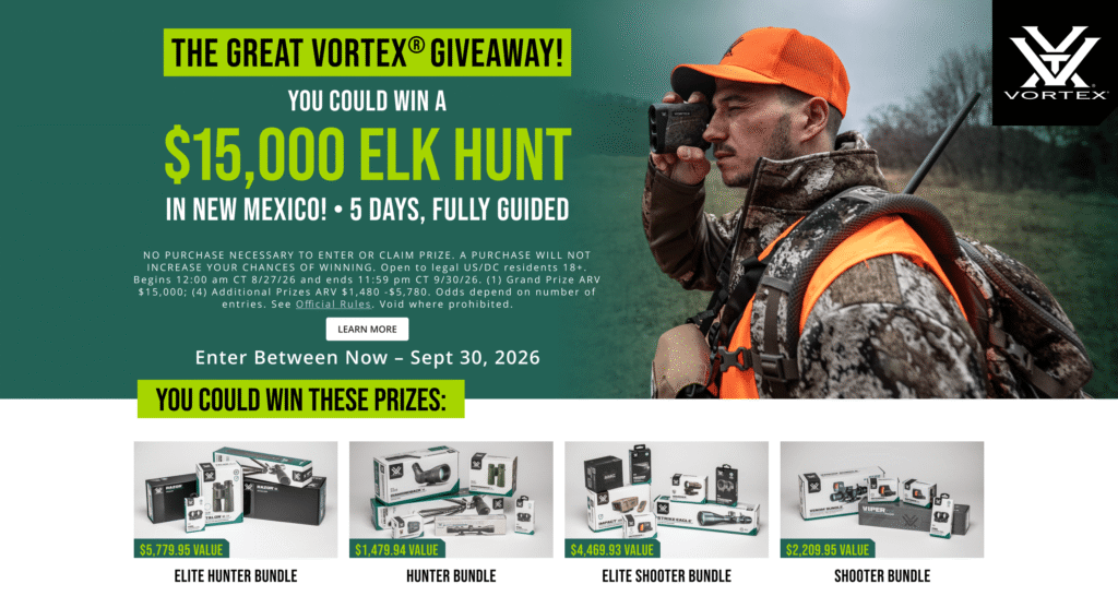 Bass Pro Shops & Cabela’s Vortex Elk Hunt & Gear Sweepstakes 2026