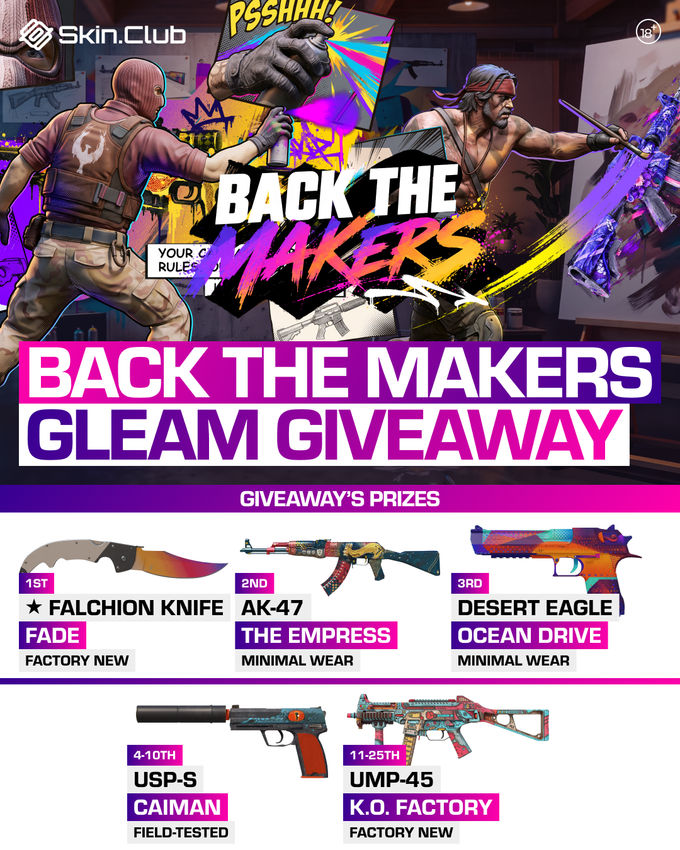 Skin.Club Back the Makers Giveaway