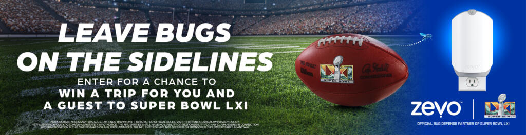 Zevo & Walmart NFL Super Bowl LXI Trip Sweepstakes