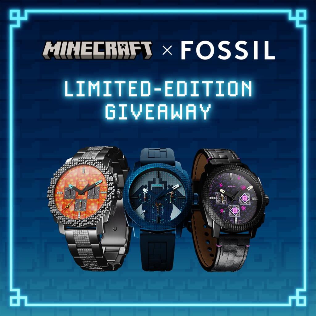 Minecraft x Fossil Giveaway