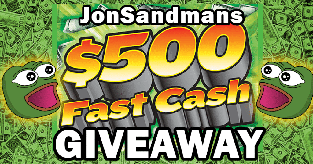 JonSandman’s $500 Cash GIVEAWAY!