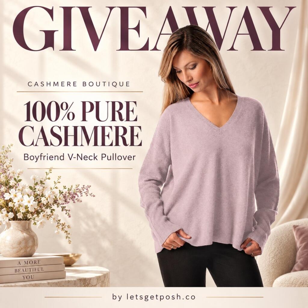 💜✨ WIN A PURE CASHMERE WOMEN’S LUXURIOUS PULLOVER! ✨💜