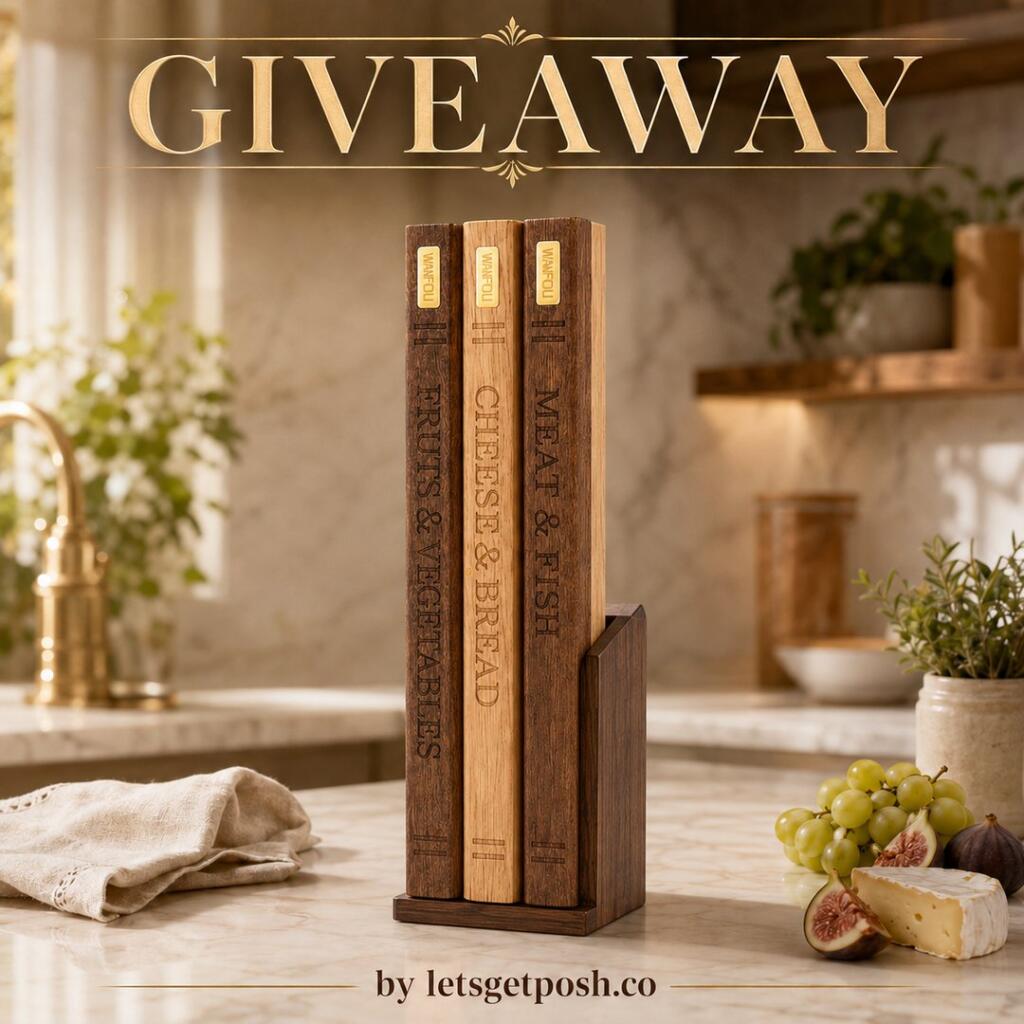 📚✨ Win a Book-Shaped Wooden Cutting Board Set! ✨📚