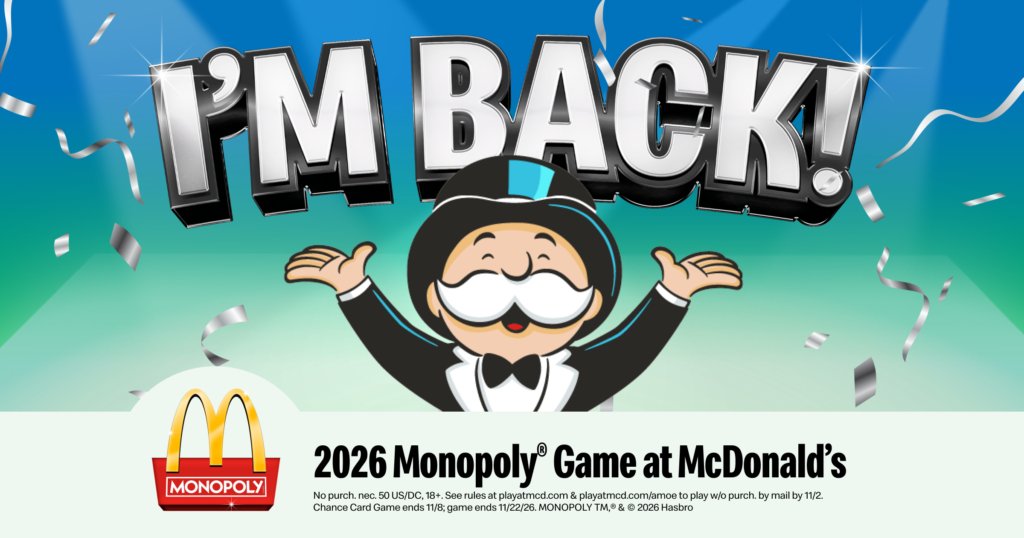 Monopoly Game – McDonald’s 2026 Sweepstakes