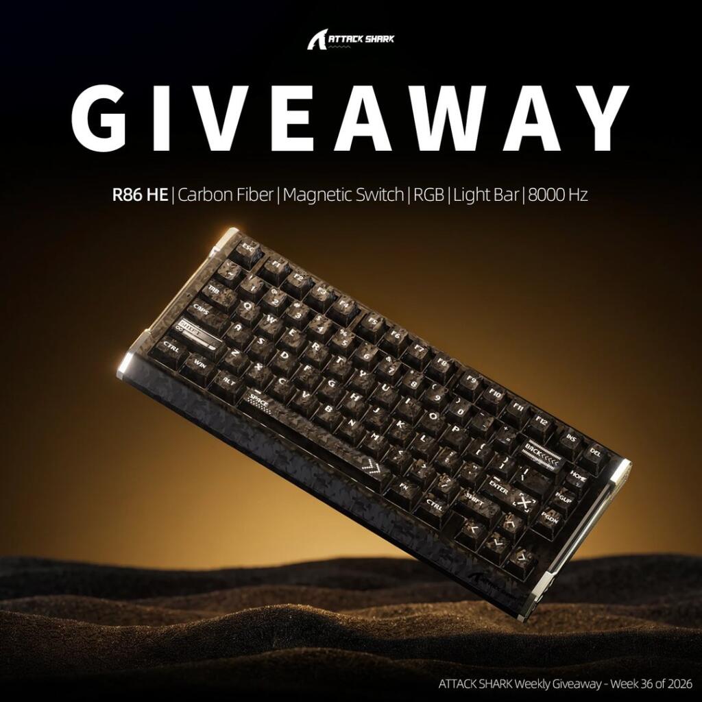 ATTACK SHARK Weekly Giveaway – Week 36 of 2026