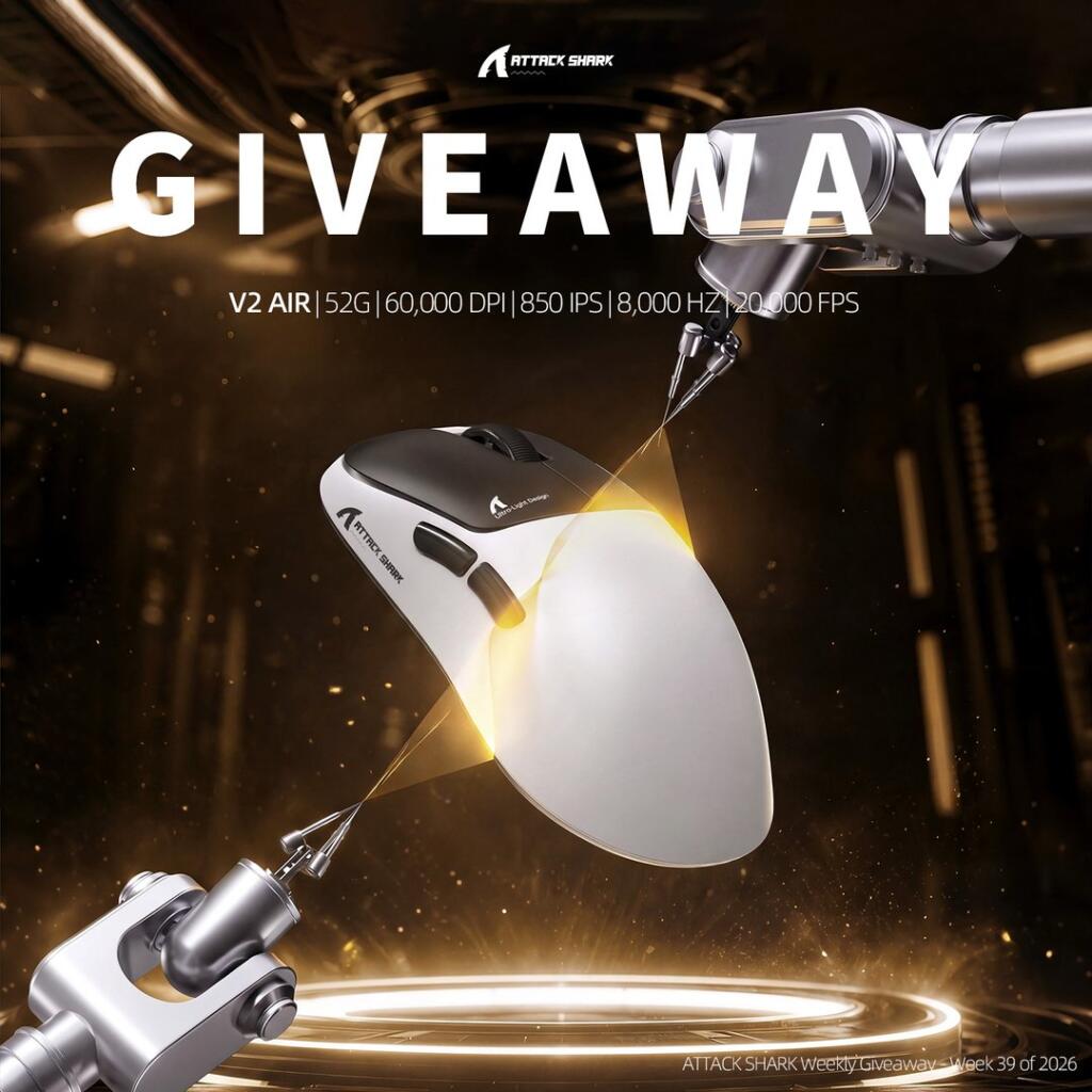 ATTACK SHARK Weekly Giveaway โ Week 39 of 2026