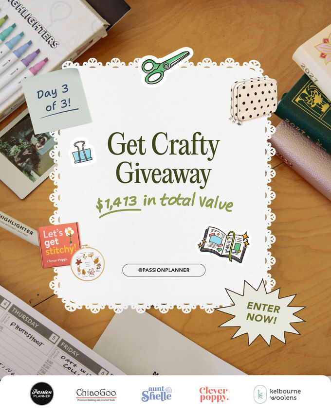 🎉 Passion Planner Birthday Giveaway #3: Get Crafty 🎉